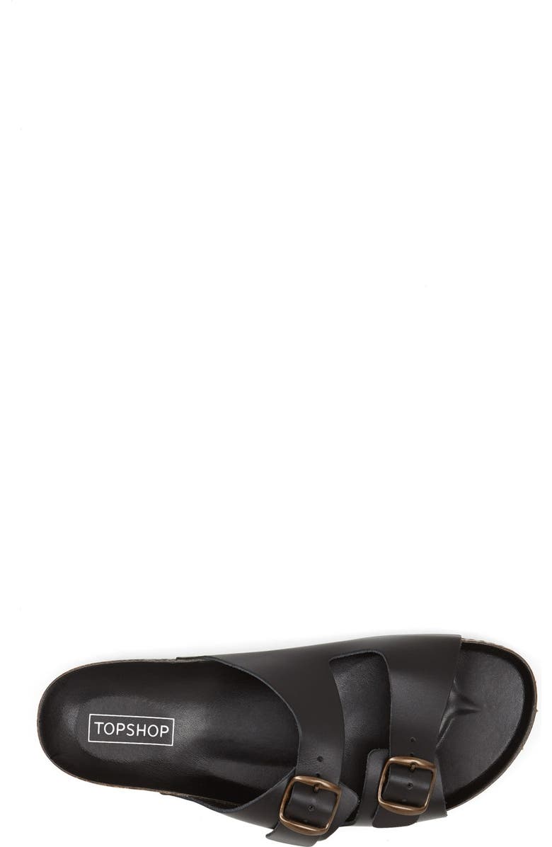 Topshop 'Heights' Leather Sandal, Alternate, color,