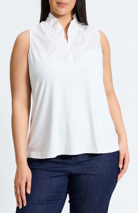 Tammy Ruffle Sleeveless Top (Plus)