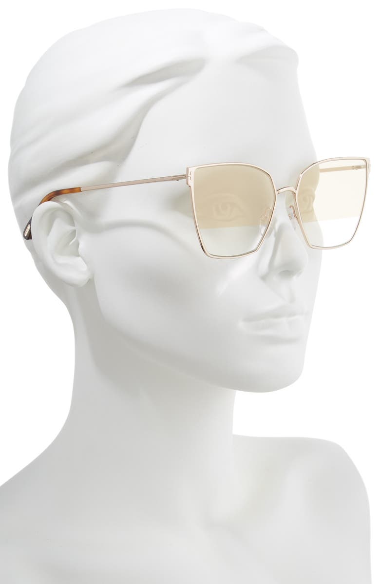 TOM FORD Helena 59mm Cat Eye Sunglasses, Alternate, color,