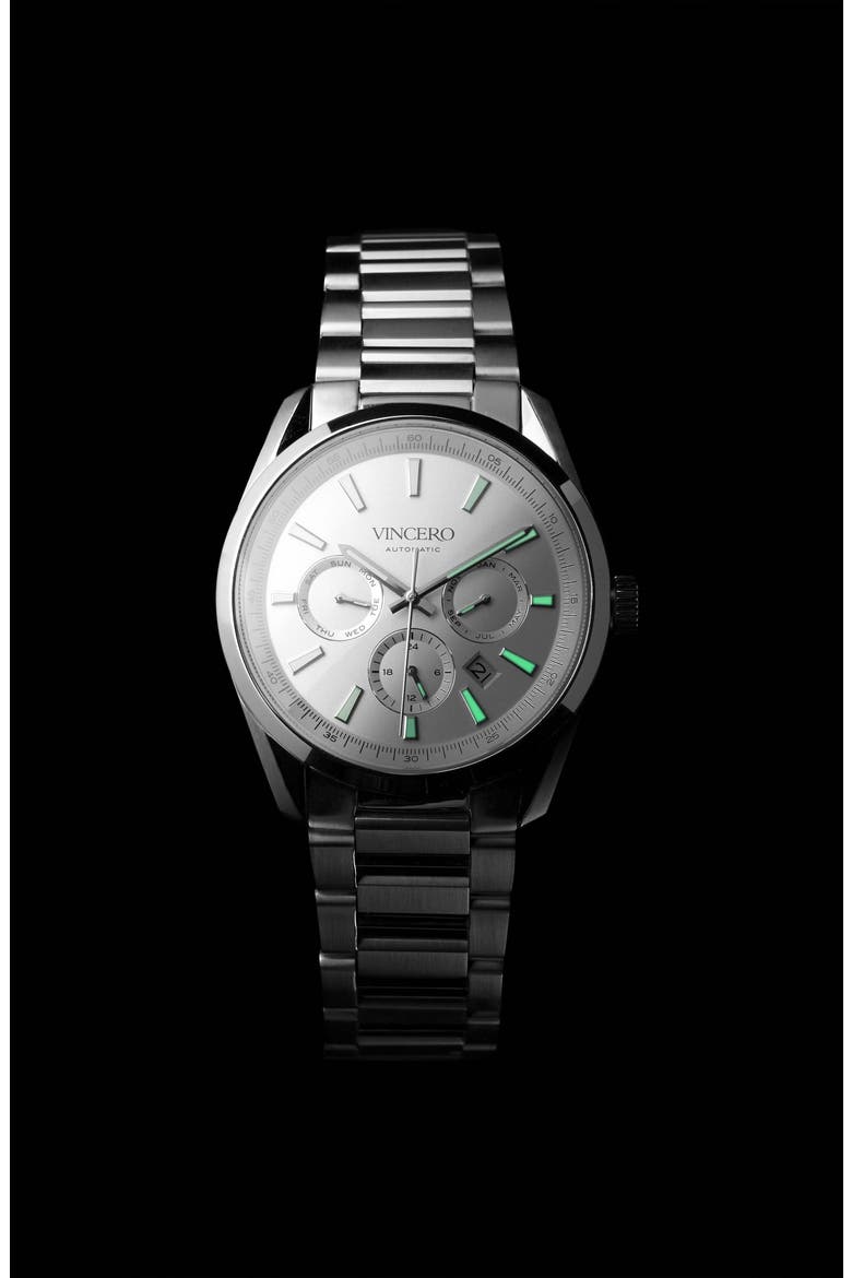 The Reserve Automatic Bracelet Watch, 41mm, Alternate, color, GRAY/ SILVER