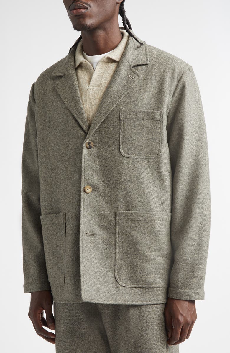 De Bonne Facture Traveler Merino Wool Sport Coat, Alternate, color, Fontainebleau Grey