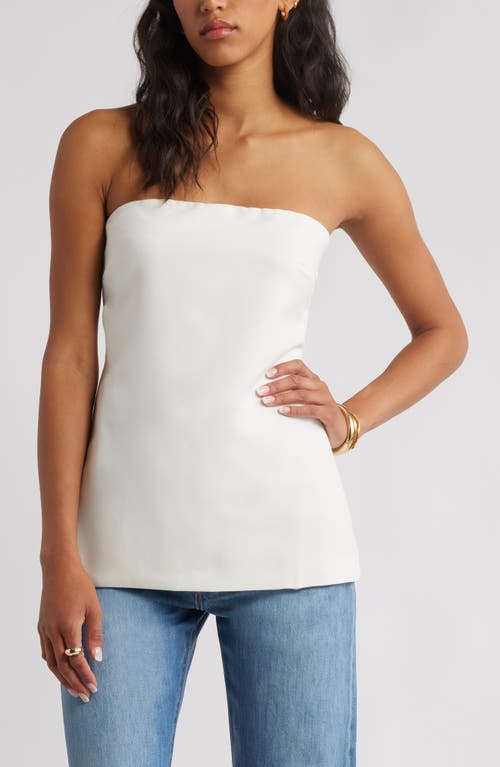 Open Edit Tunic Tube Top In White