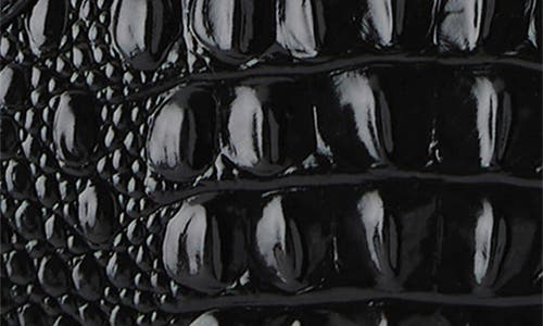 Brahmin Sophia Croc Embossed Leather Satchel In Black