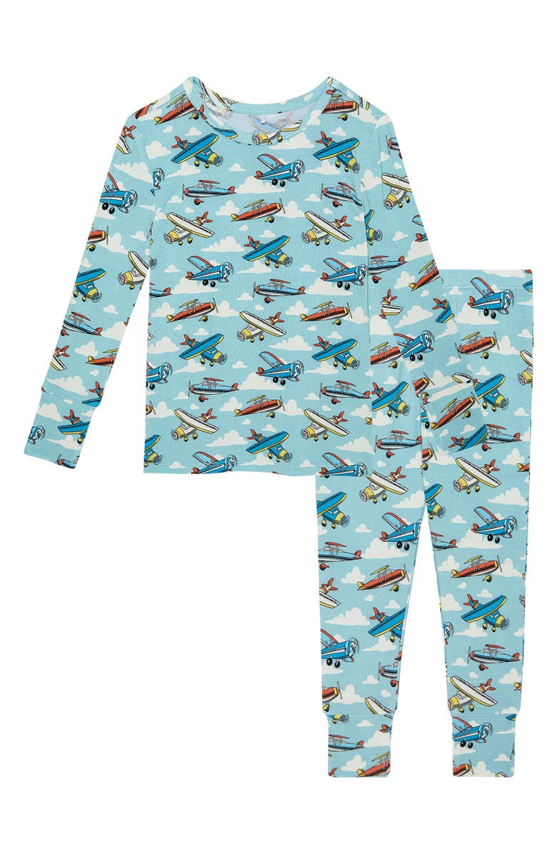 Posh Peanut Kids' Long Sleeve Fitted Two-Piece Pajamas, Main, color, 