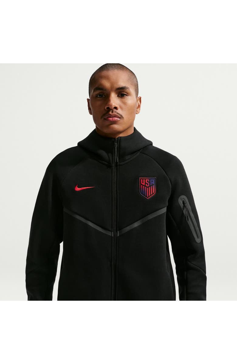 Nike Men's Nike Black USMNT 2026 Tech Fleece Windrunner Raglan Full-Zip Hoodie, Alternate, color, Black