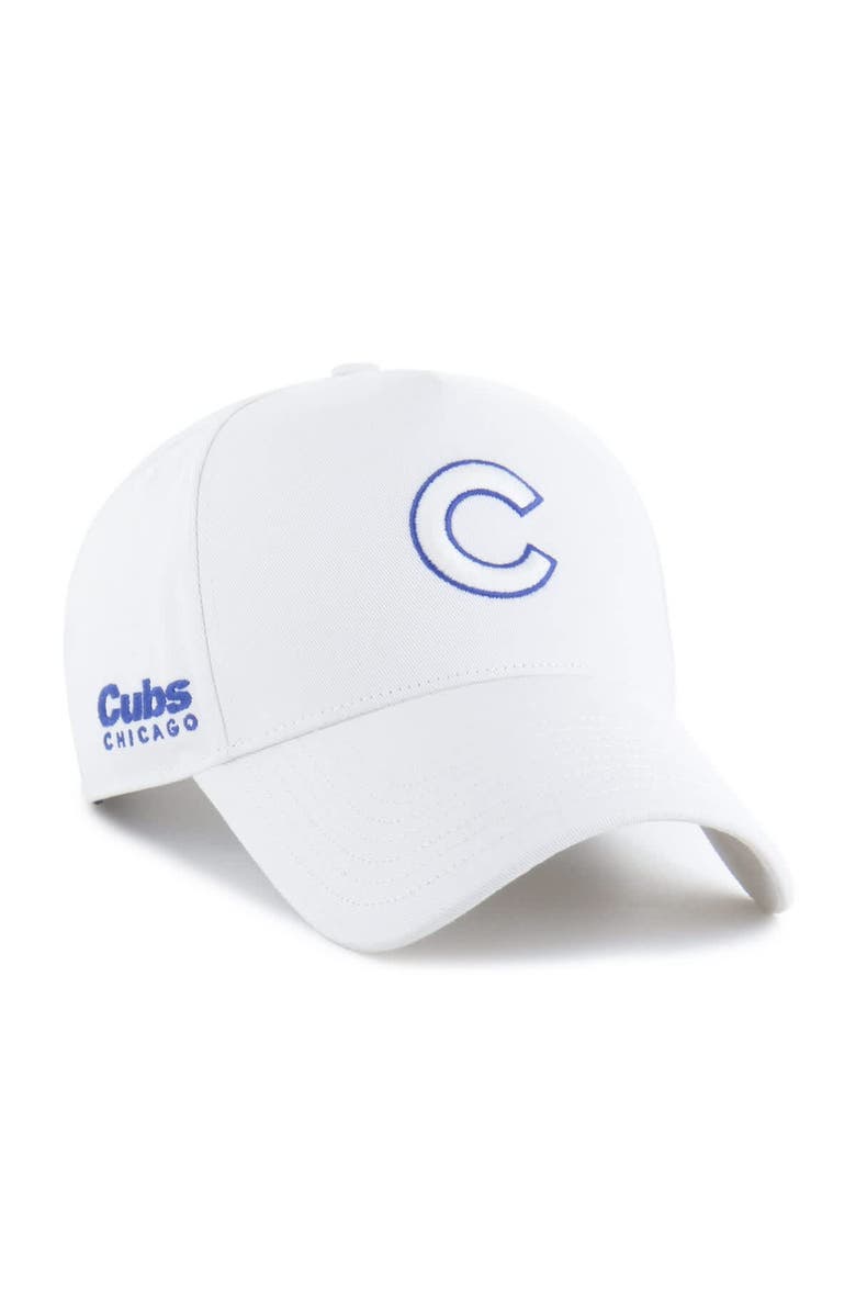 '47 Men's '47 White Chicago Cubs Foundational Pinch Offside Adjustable Hat, Main, color, Cream