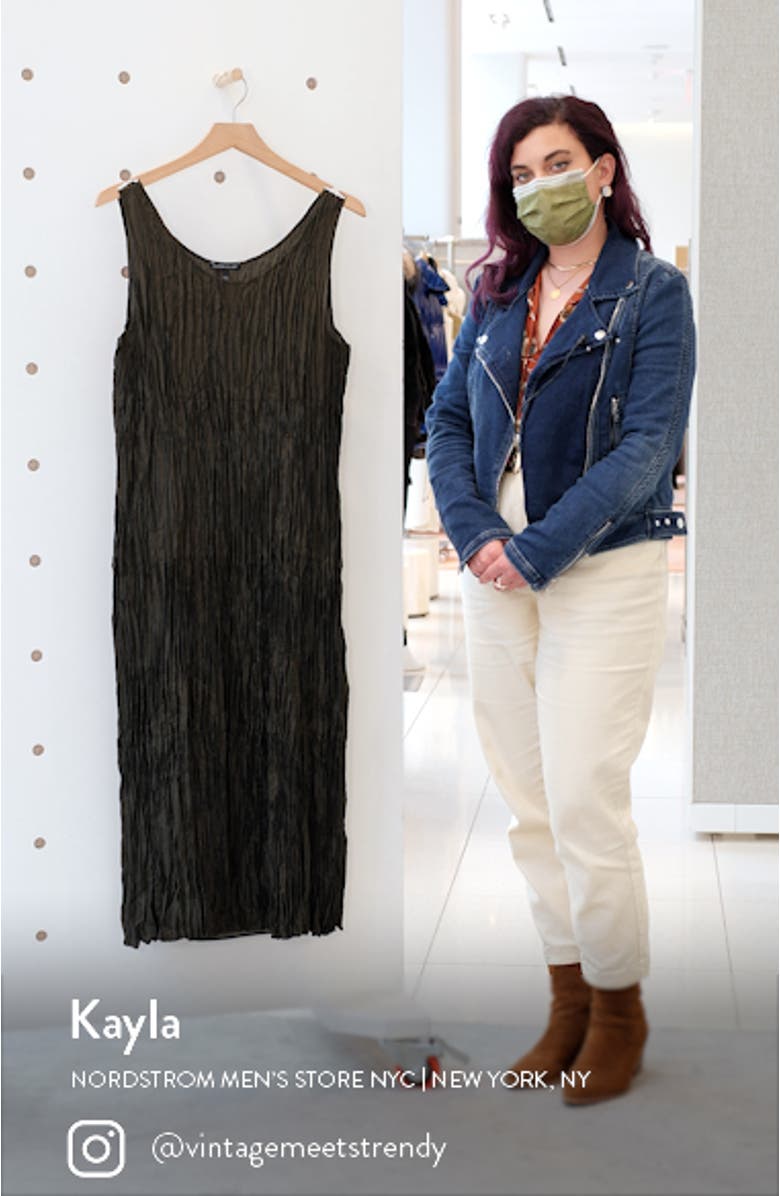 Crushed Silk Habutai Tiered Dress, sales video thumbnail