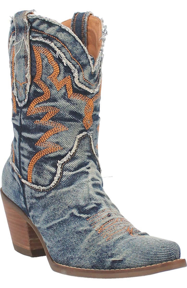Dingo Y'All Need Dolly Western Boot, Main, color, Blue