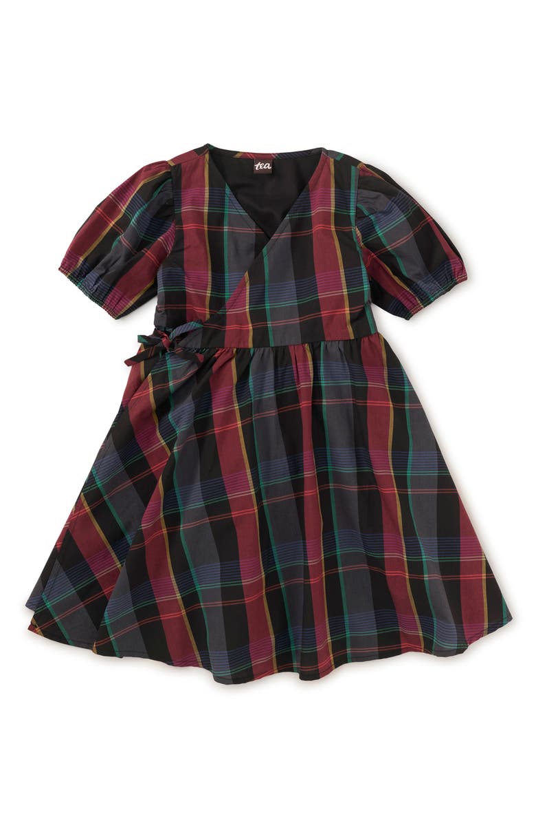 Tea Collection Tie Wrap Neck Dress, Main, color, 