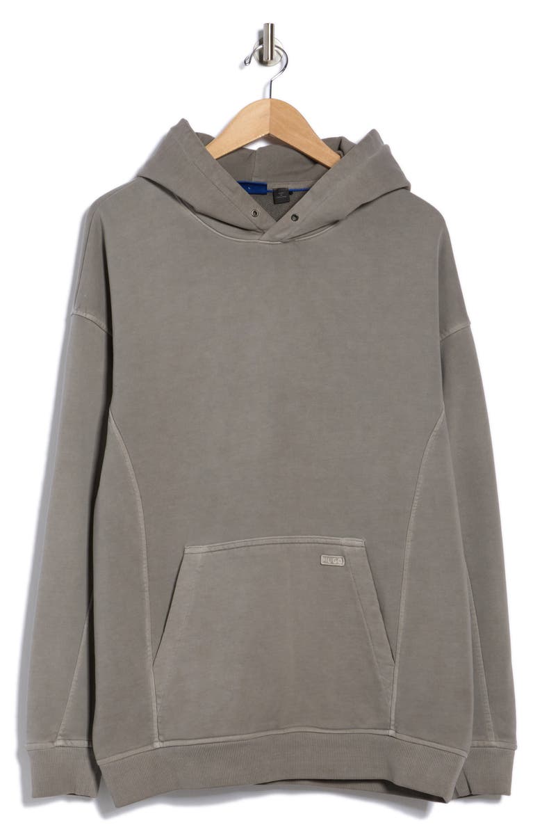 HUGO Neliso Cotton Hoodie, Alternate, color, Black