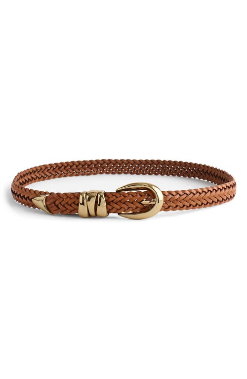 Madewell Woven Triple Metal Keeper Belt In Brown