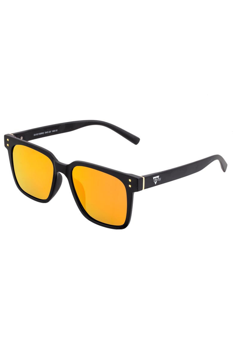 Capri Polarized Sunglasses, Main, color, Black/Red-Yellow