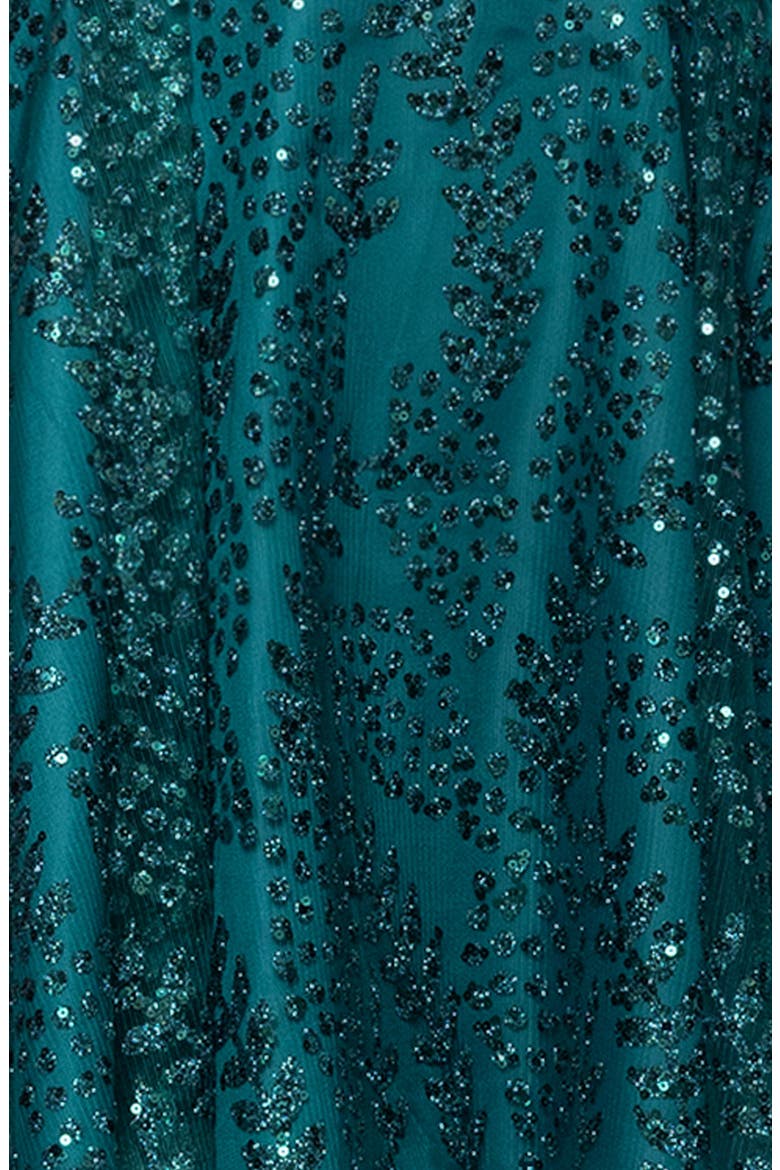 Sequin Minidress, Alternate, color, TEAL