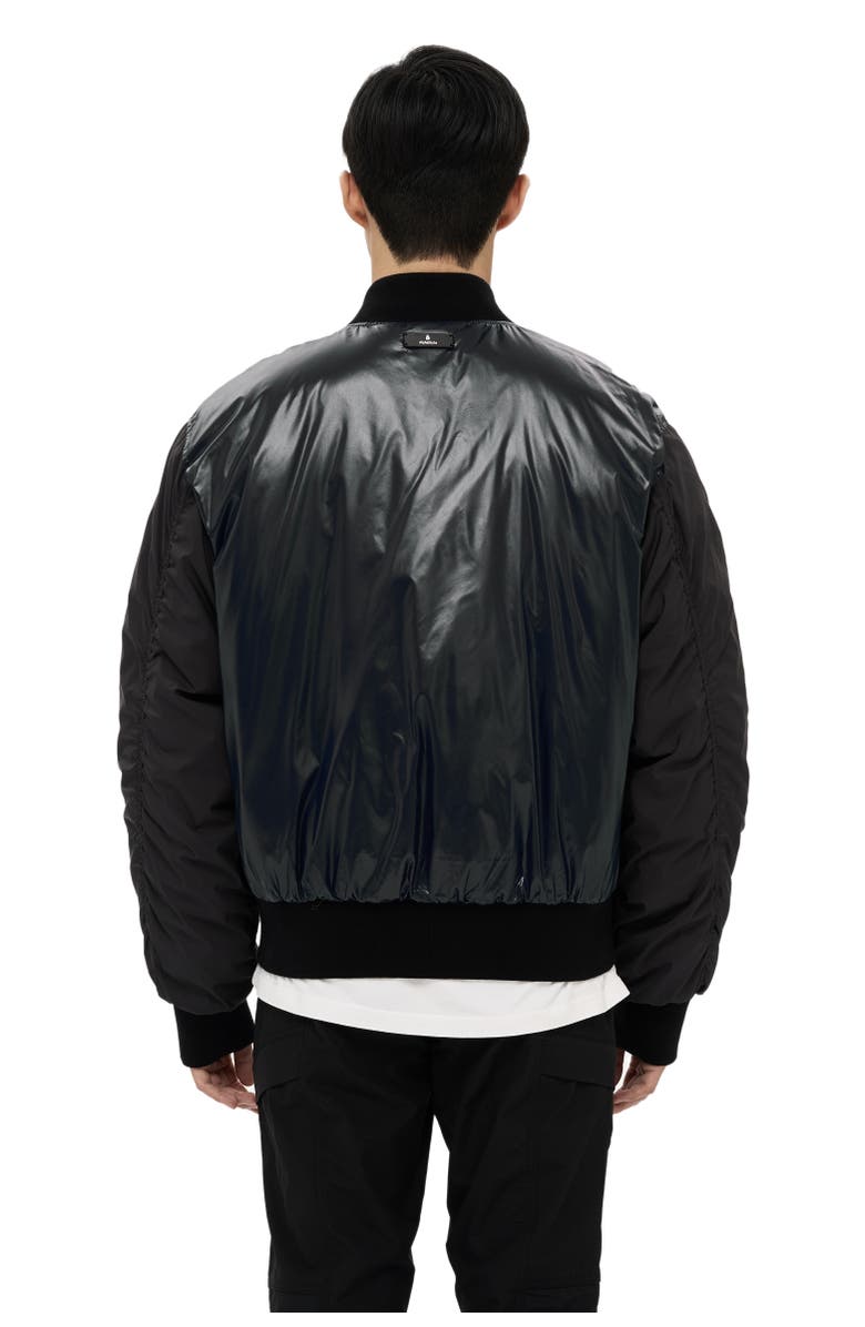 AlphaStyle Hamden Mens Reversible Down Varsity Jacket, Alternate, color, Black