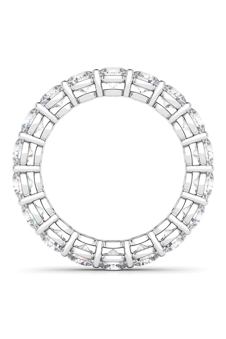 Round Cut Lab Created Diamond 18K Gold Eternity Band Ring, Alternate, color, WHITE GOLD
