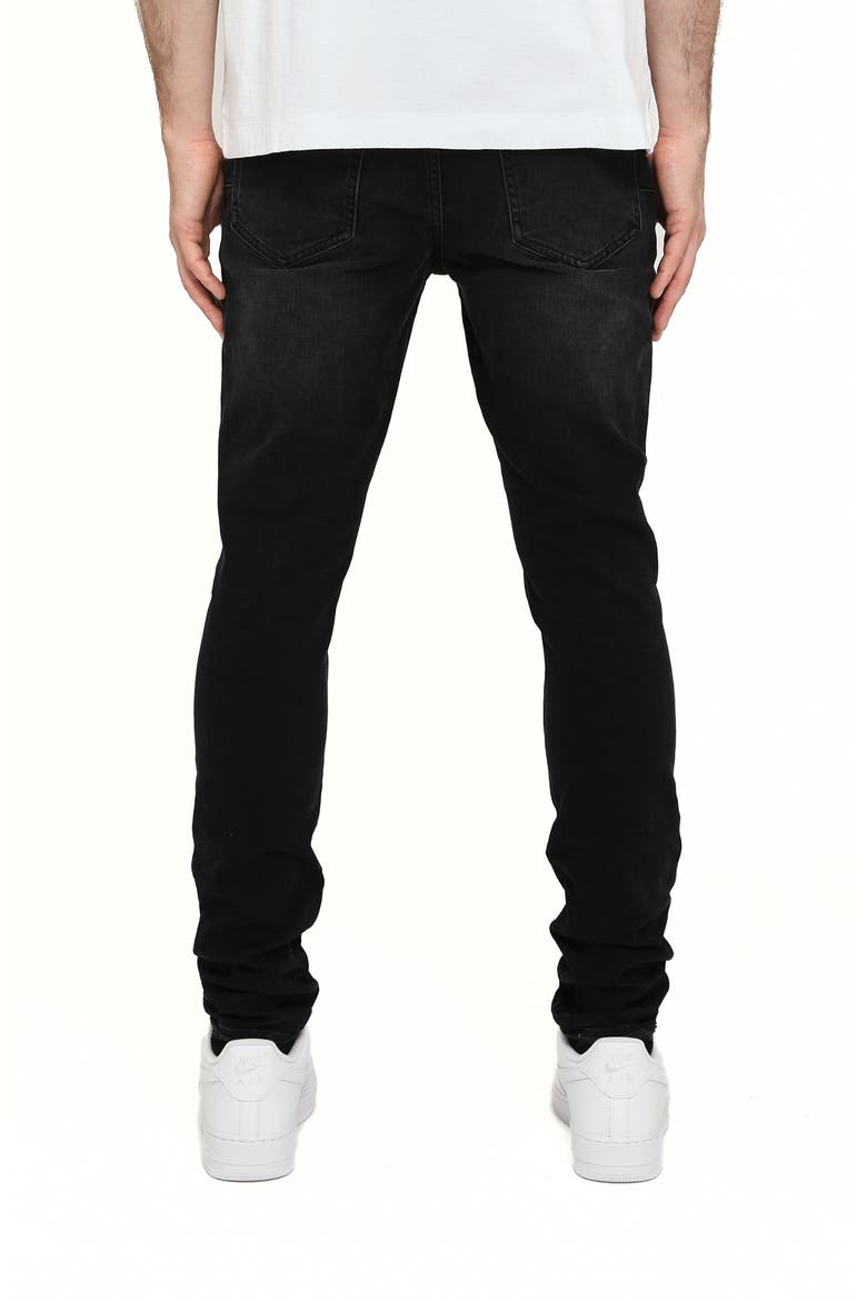 Hotfix Logo Skinny Jeans, Alternate, color, BLACK