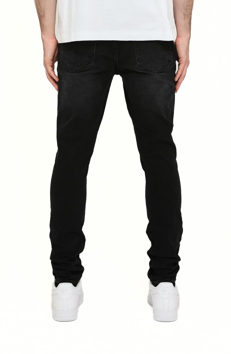 PURPLE BRAND Hotfix Logo Skinny Jeans, Alternate, color, Black