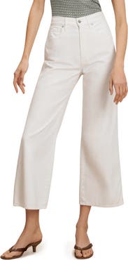 Veronica Beard Taylor High Waist Ankle Wide Leg Jeans