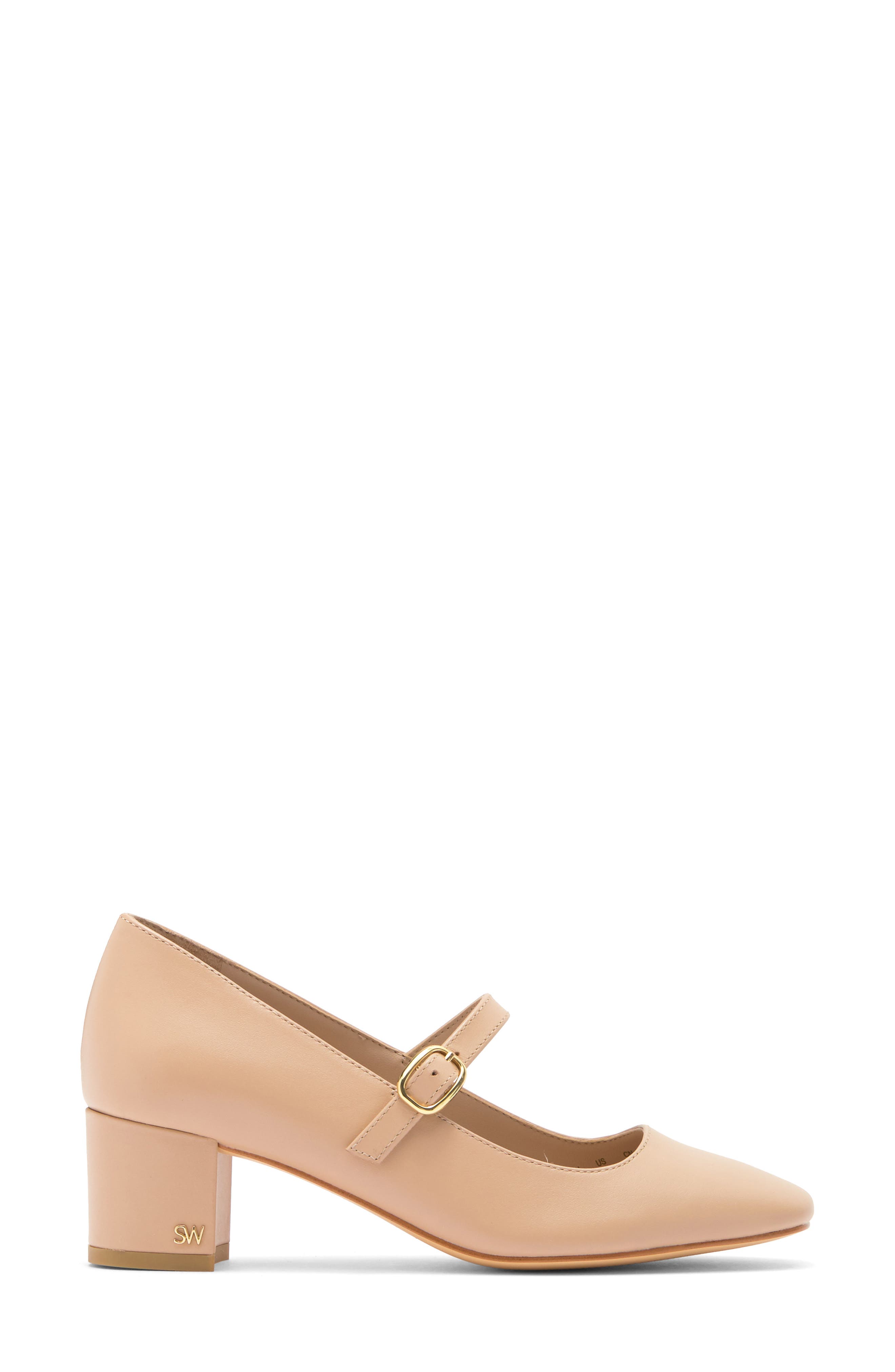 Stuart Weitzman Louise 50 Mary Jane, Alternate, color, Golden Beige