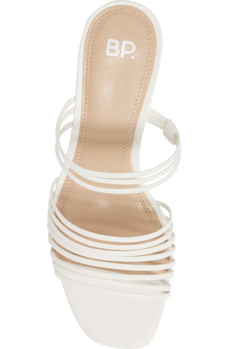 BP. Brittany Strappy Slide Sandal, Alternate, color, White Faux Leather