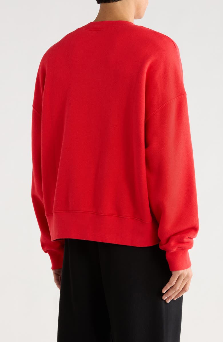 Palm Angels Textured Bear Sweatshirt, Alternate, color, Red Brown