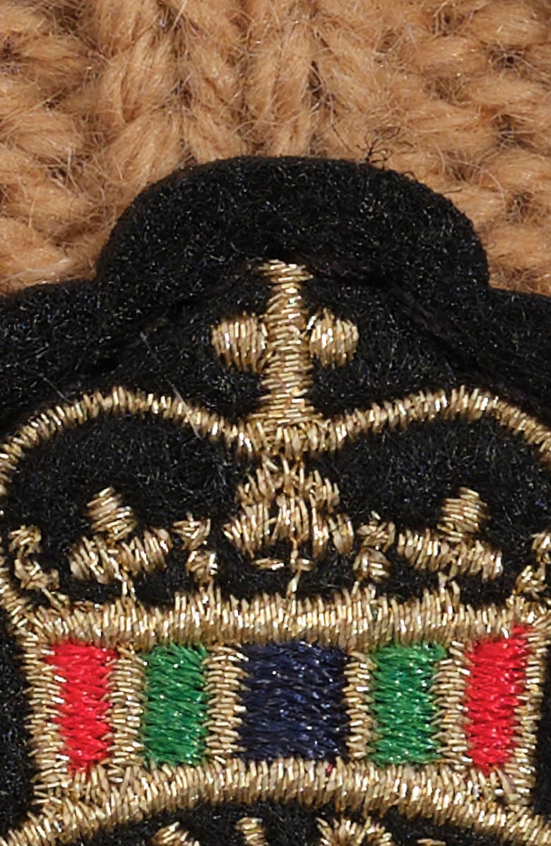 Lauren Ralph Lauren Cable Crest Patch Hat, Alternate, color, Classic Camel