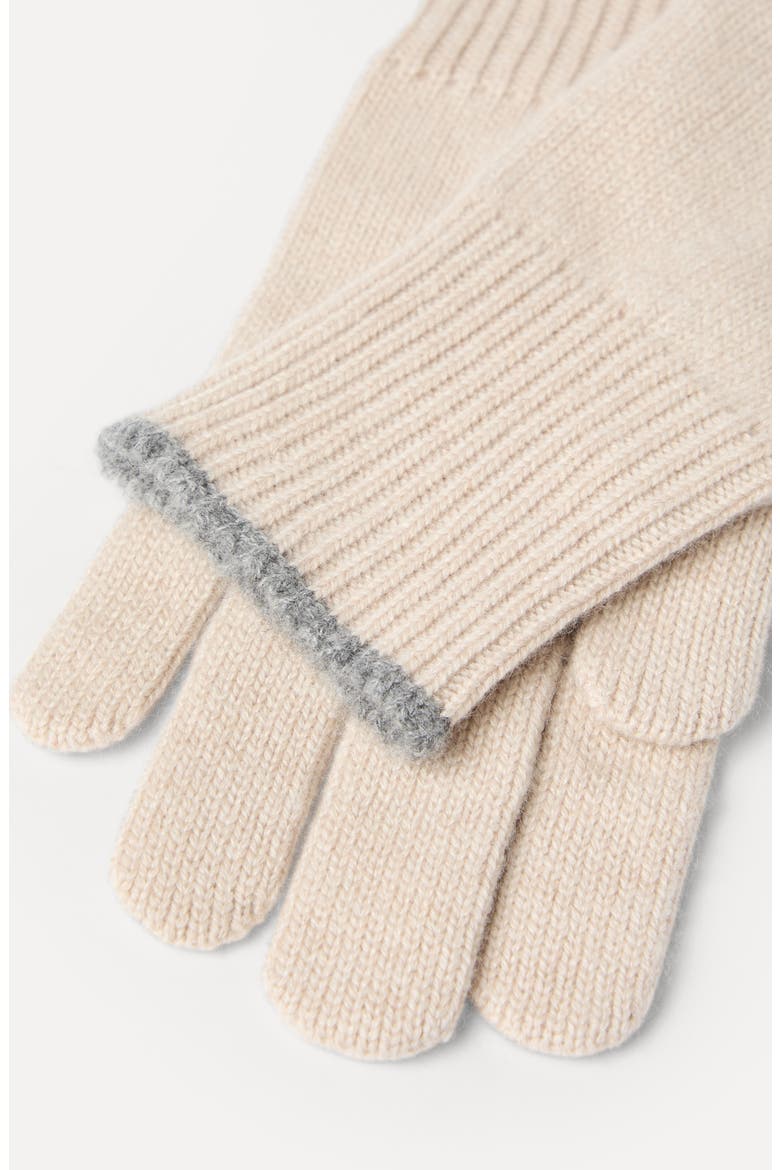 Cashmere knit gloves, Alternate, color, Sand