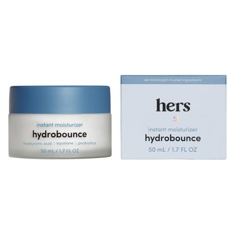 Hydrobounce Instant Moisturizer Lightweight, Smoothing, Squalane & Hyaluronic Acid Cream with Probiotics