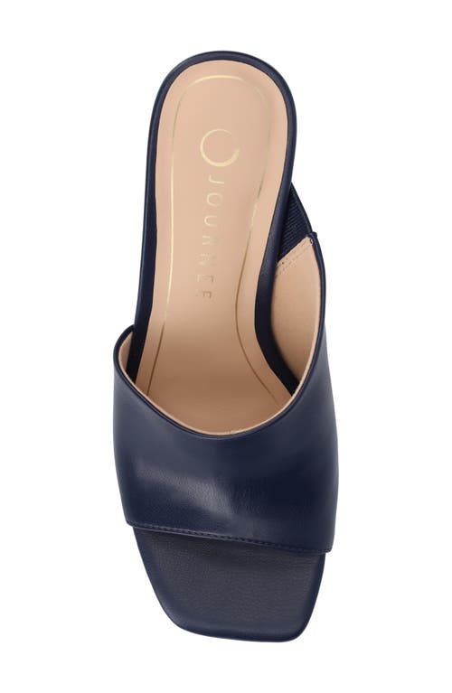 Shop Journee Collection Clementine Wedge D'orsay Sandal In Navy