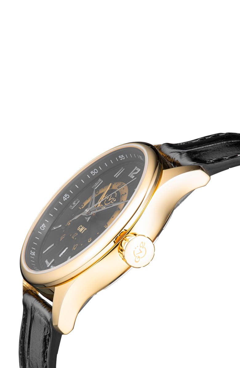 GEVRIL Men's Giromondo Swiss Quartz Watch, 42mm, Alternate, color, Black