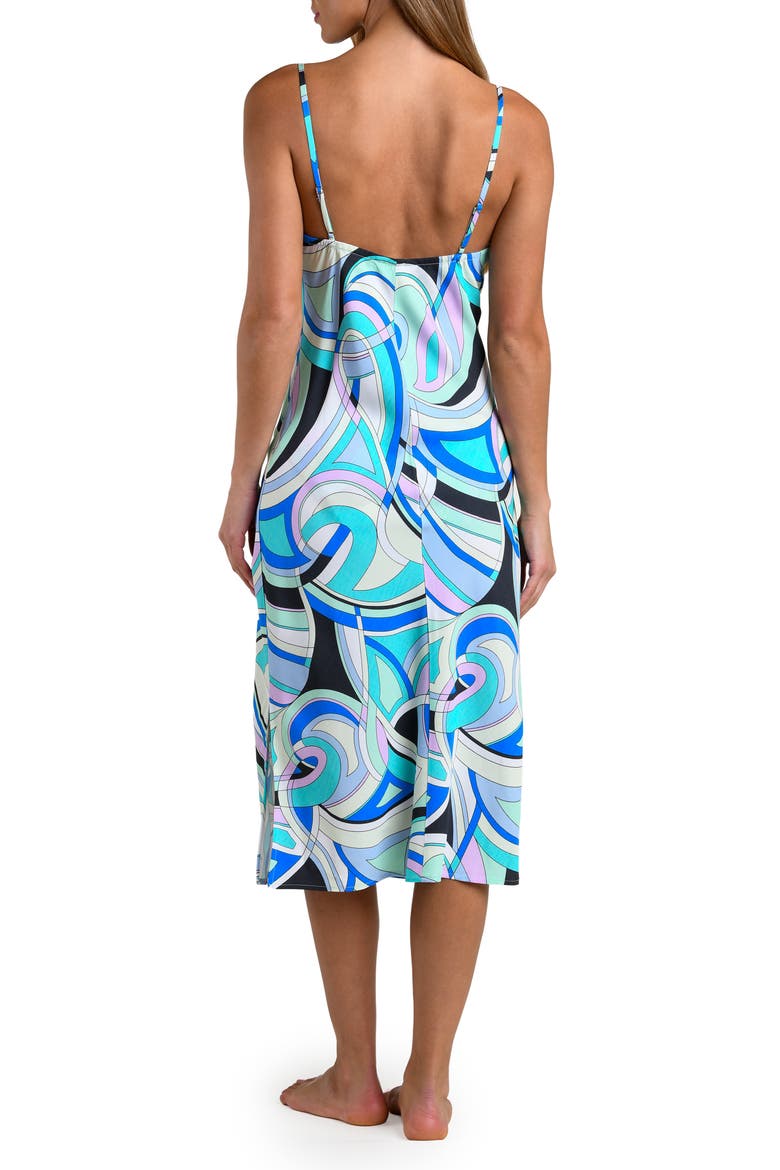 Studio Swirl Cowl Neck Sleeveless Midi Dress, Alternate, color, SEAFOAM