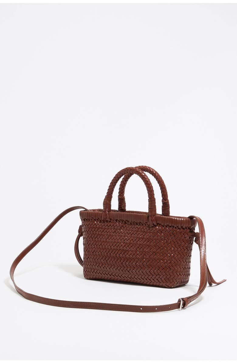 Bimba y Lola Plaited Leather Mini Bag, Alternate, color, Nut