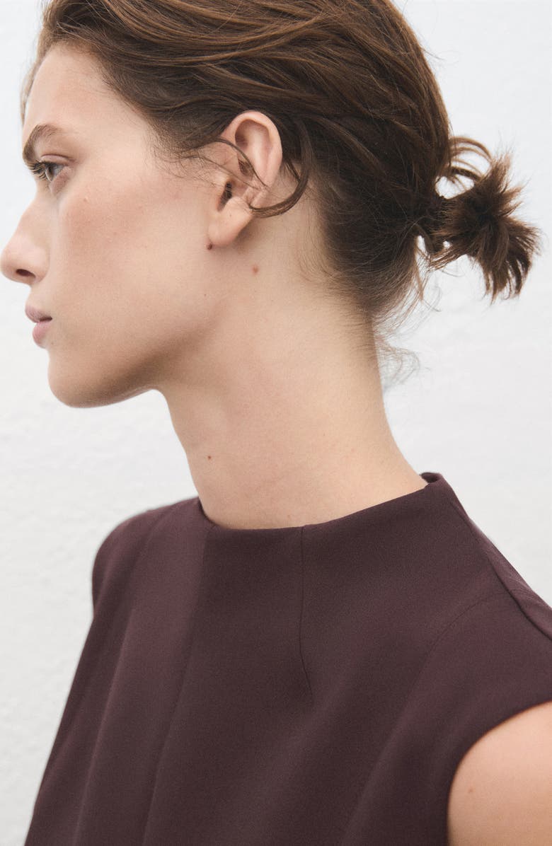 MANGO Melo Sleeveless Dress, Alternate, color, Brown