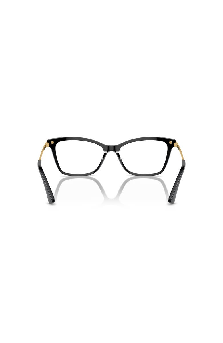 Dolce&Gabbana 54mm Rectangle optical glasses, Alternate, color, Black