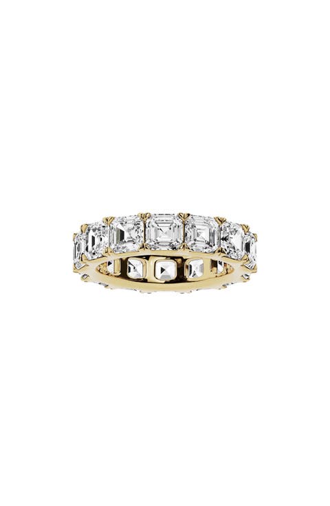 18K Gold Asscher Cut Lab Created Diamond Eternity Ring - 10.06 ctw (Nordstrom Exclusive)