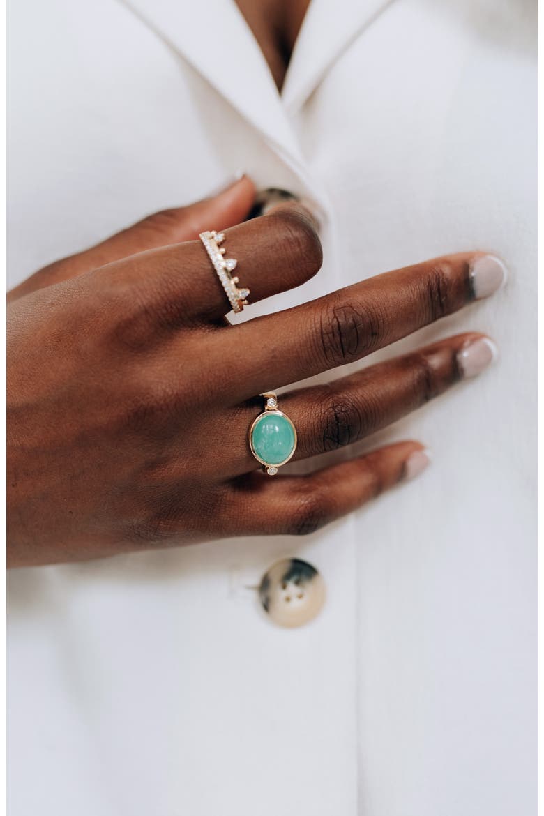Classique Oval Ring, Alternate, color, GREEN