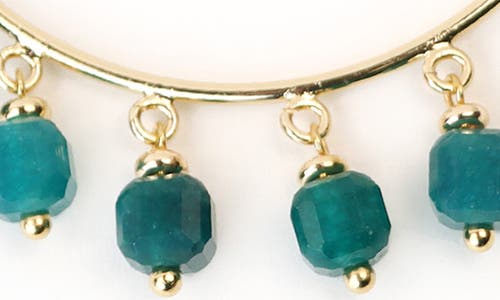 Panacea Beaded Charm Hoop Earrings In Blue