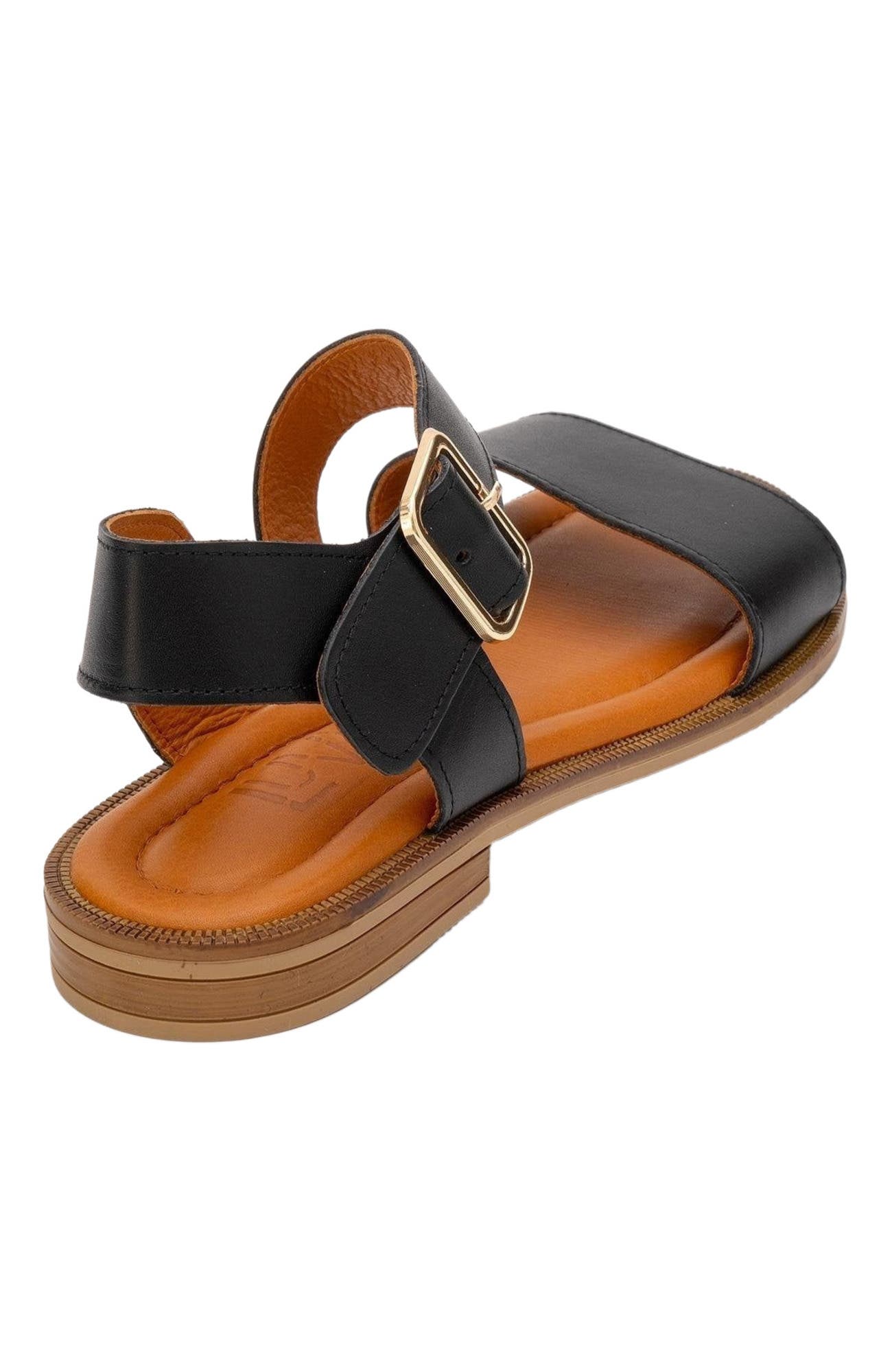 Forever & Always Shoes Majesty Leather Sandal, Alternate, color, Black Leather