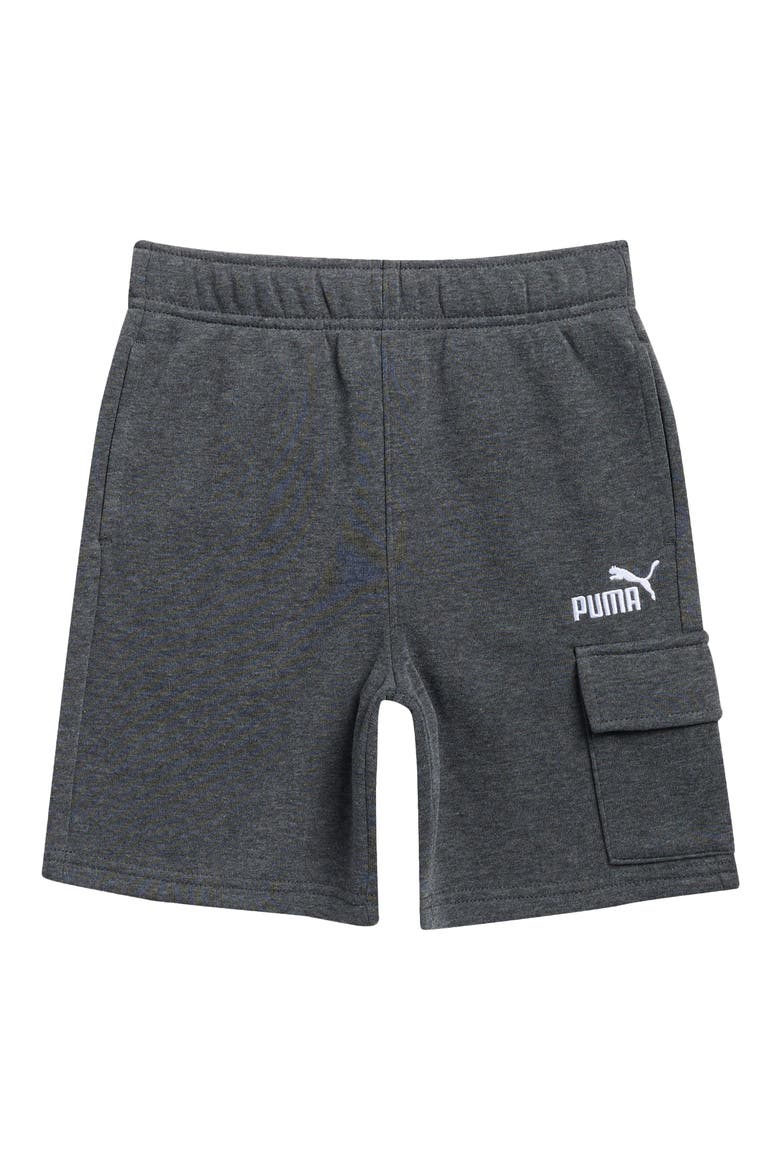 Kids' Fleece Cargo Shorts, Main, color, CHARCOAL