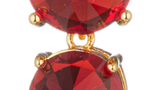 Eye Candy Los Angeles Harper Cubic Zirconia Drop Earrings In Red