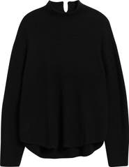 Caslon® Shirttail Mock Neck Sweater