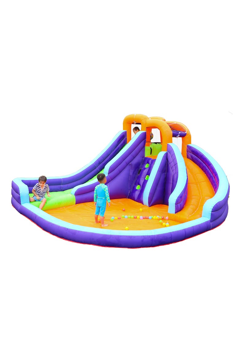 Double Slide Water Park with Climbing, Alternate, color, MULTI