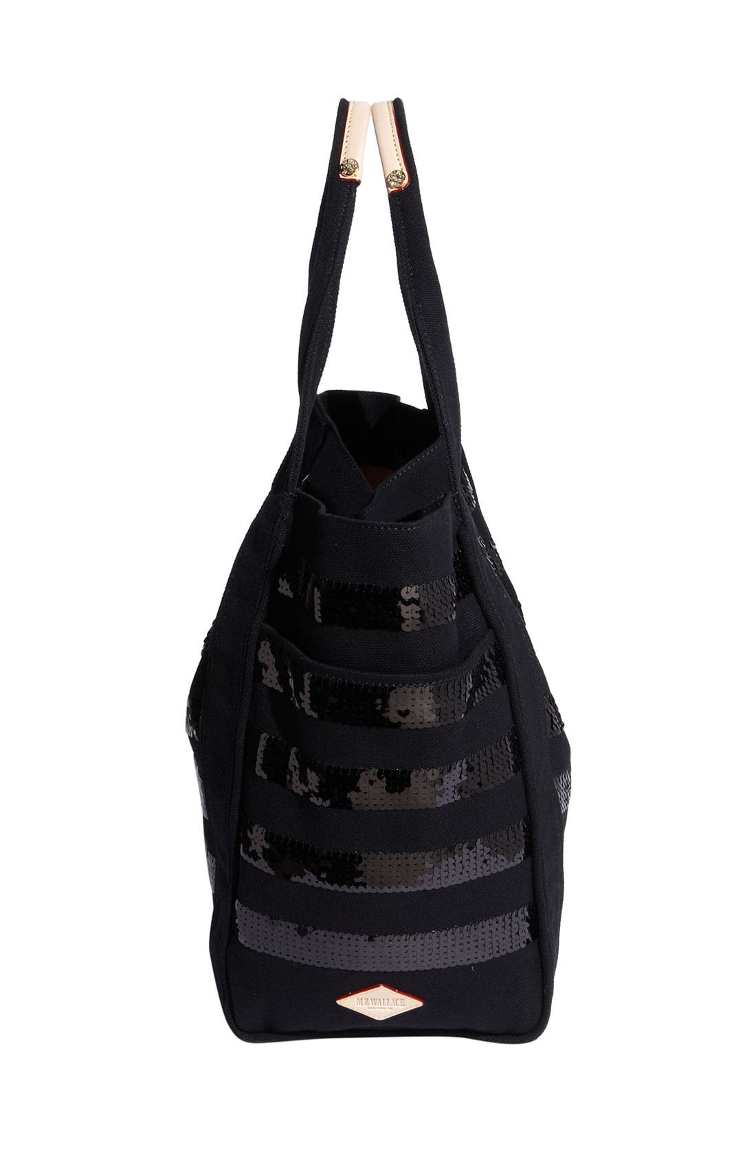 MZ Wallace 'Ava' Sequin Stripe Canvas Tote, Alternate, color, 