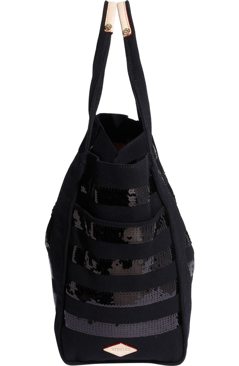 MZ Wallace 'Ava' Sequin Stripe Canvas Tote, Alternate, color,