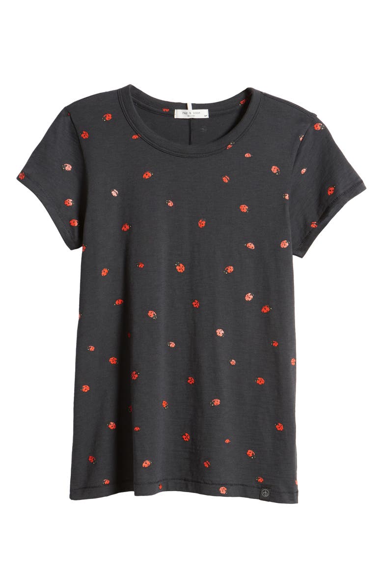 rag & bone Ladybug Print Cotton T-Shirt, Alternate, color,