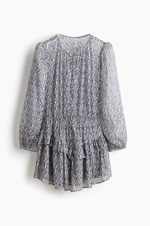 Flounce-trimmed Dress