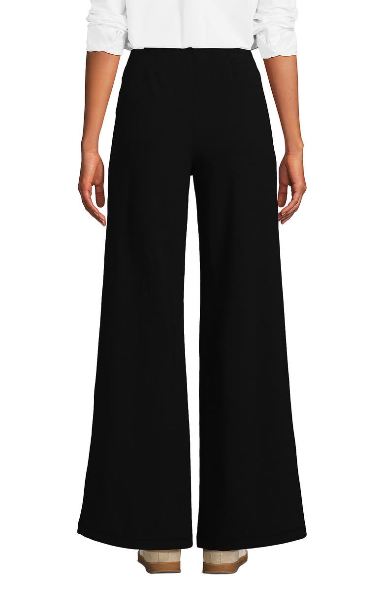Lands' End Starfish High Rise Palazzo Pants, Alternate, color, Black