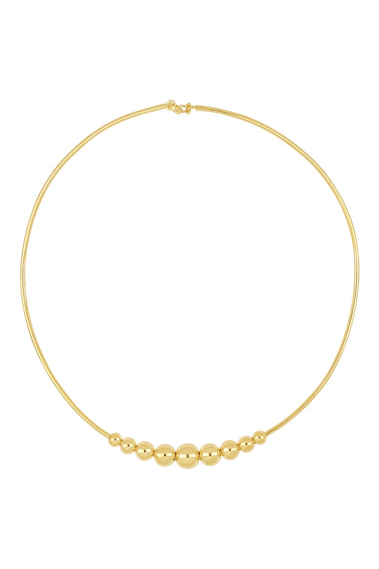 14K Gold Beaded Choker Necklace, Main, color, 14K YELLOW GOLD