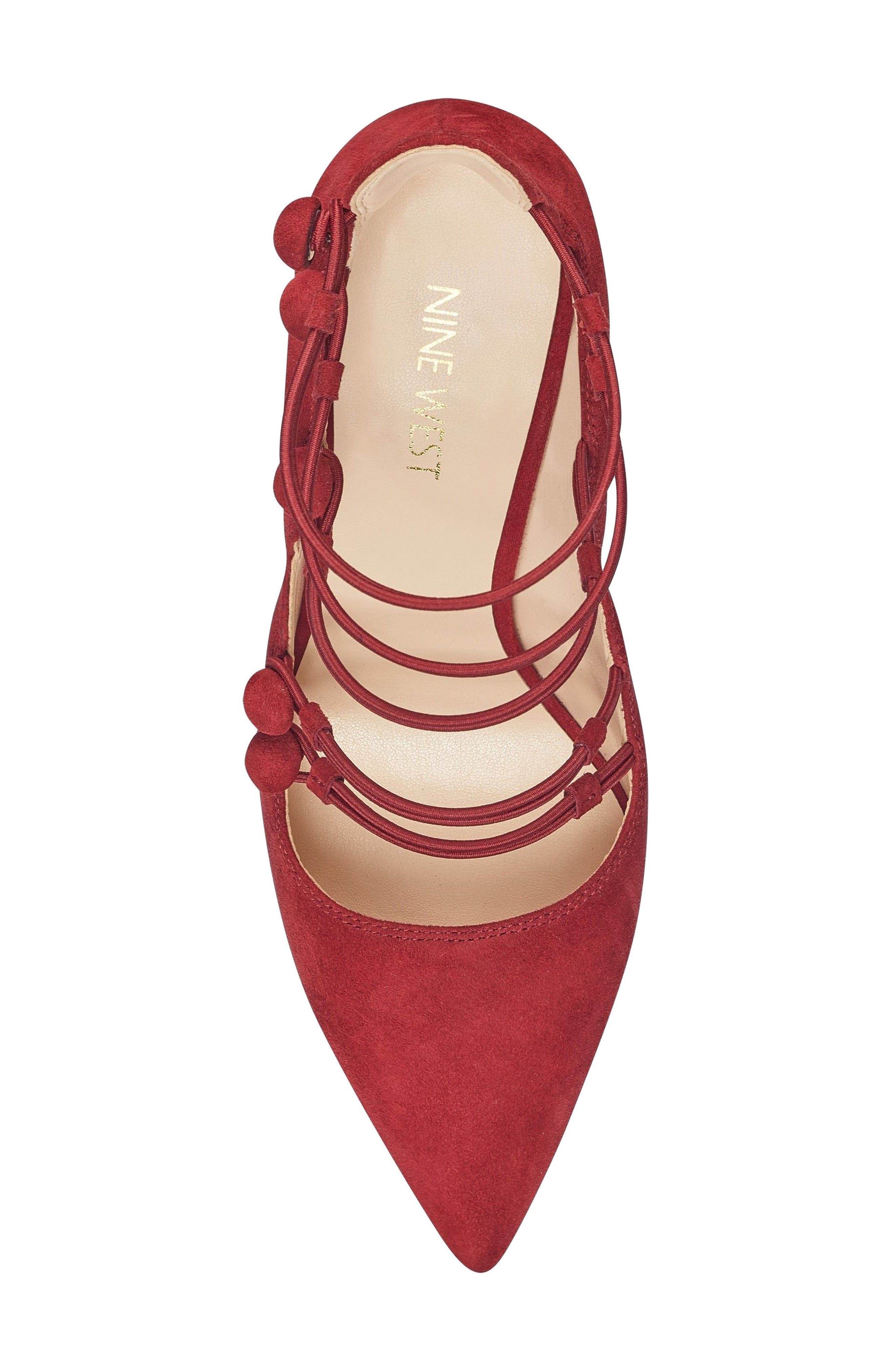 Tennyson Strappy Pump, Alternate, color, RED SUEDE