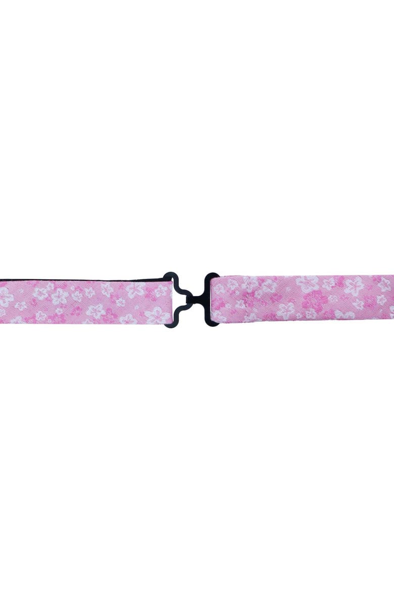 Hanami Cherry Blossom Burst Linen Blend Novelty Bowtie, Alternate, color, Pink